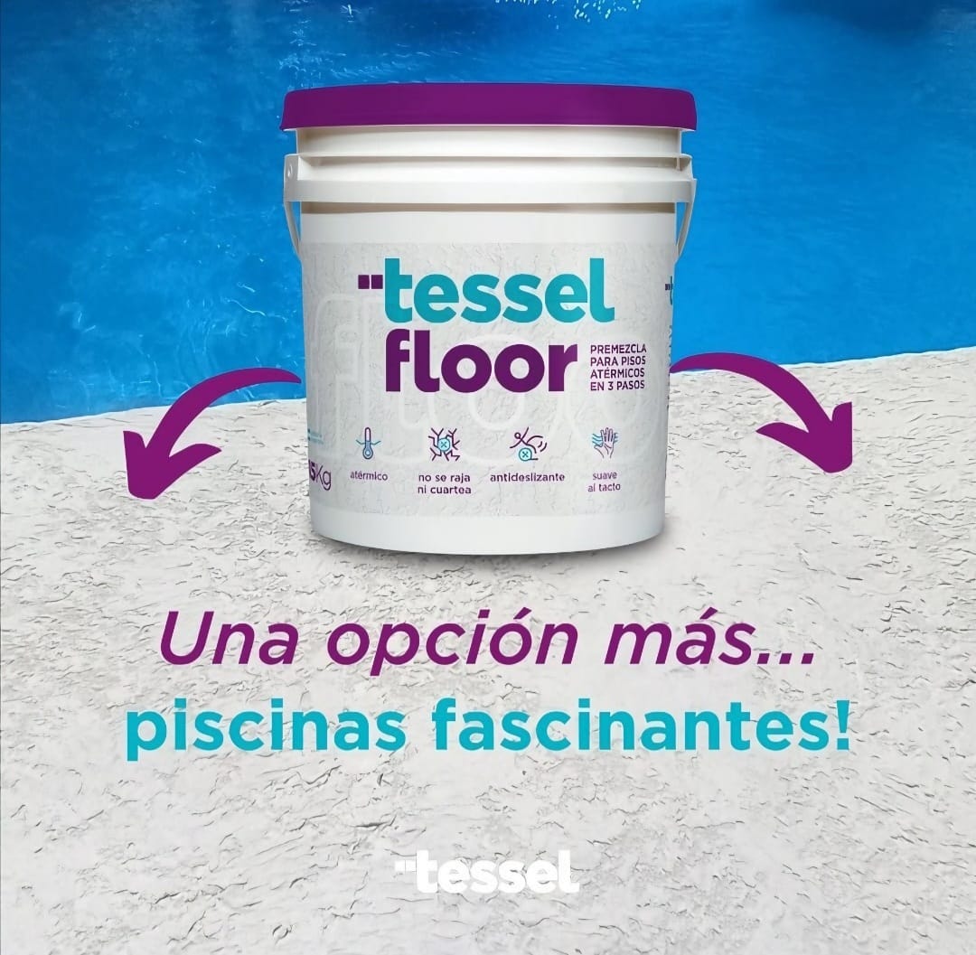 Tessel Floor: Piso Atérmico y antideslizantes para piscina con base elastomérica
