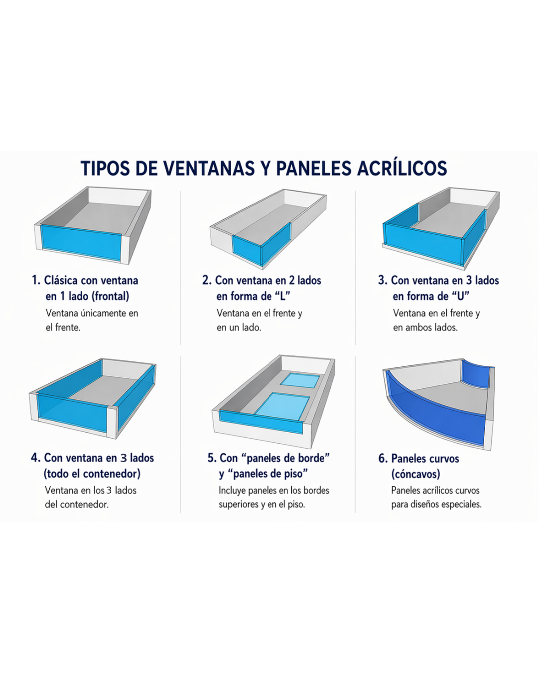 Acrílico Estructural para Piscinas de Alta Gama (200 cm x 80 cm x 7 cm)