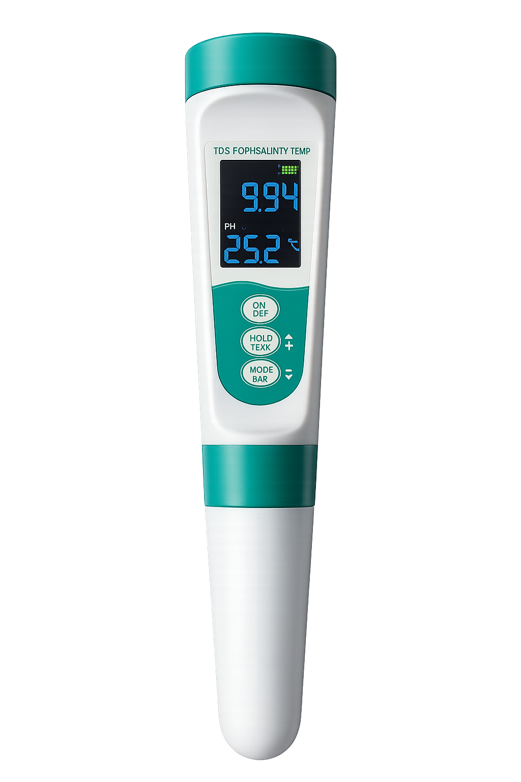 Medidor de pH digital 5 en 1 (pH, Salinidad, TDS, EC, Temperatura)