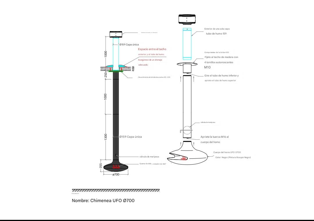 Chimenea - Estufa Colgante a leña  70