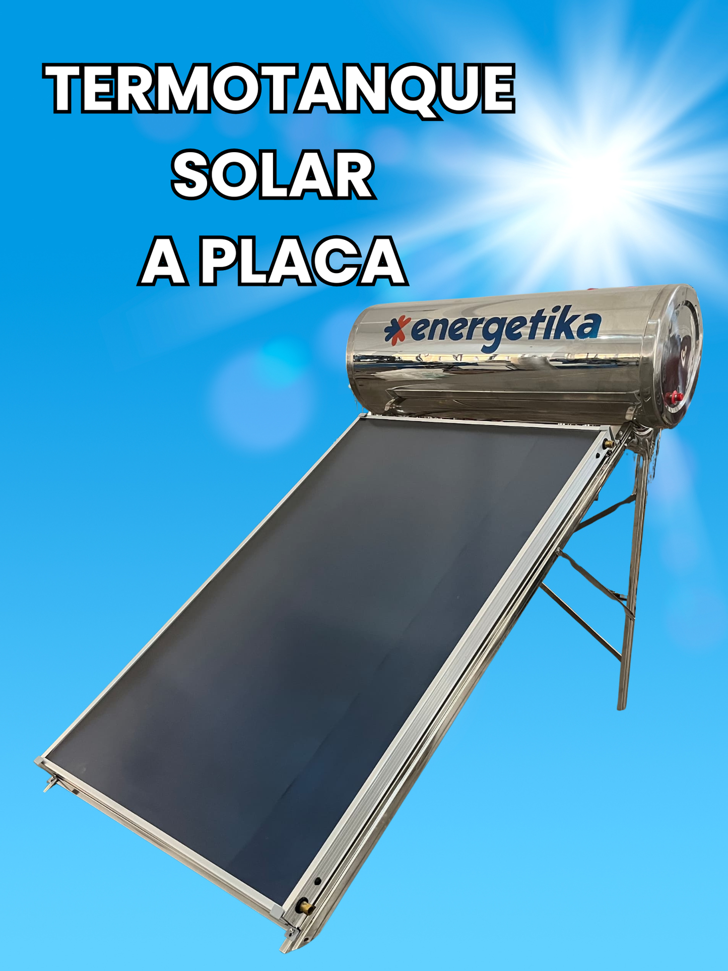 Termotanque Solar Presurizado a placa 200 Litros