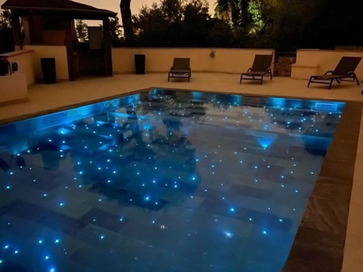 Luces para Piscinas con Fibra Óptica efecto estrellado  (metro cuadrado)