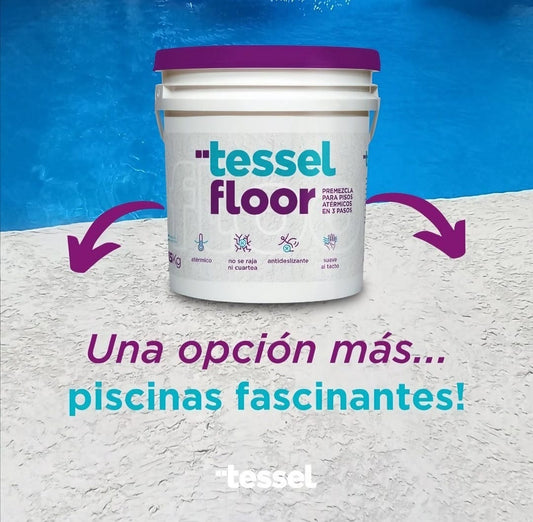 Tessel Floor: Piso Atérmico  y antideslizantes para piscina con base elastomérica