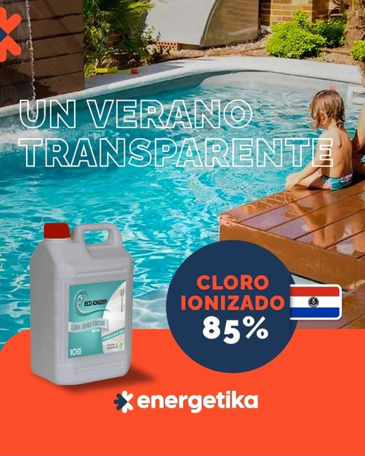 Cloro Líquido Ionizado 85%  para piscinas x 10 litros