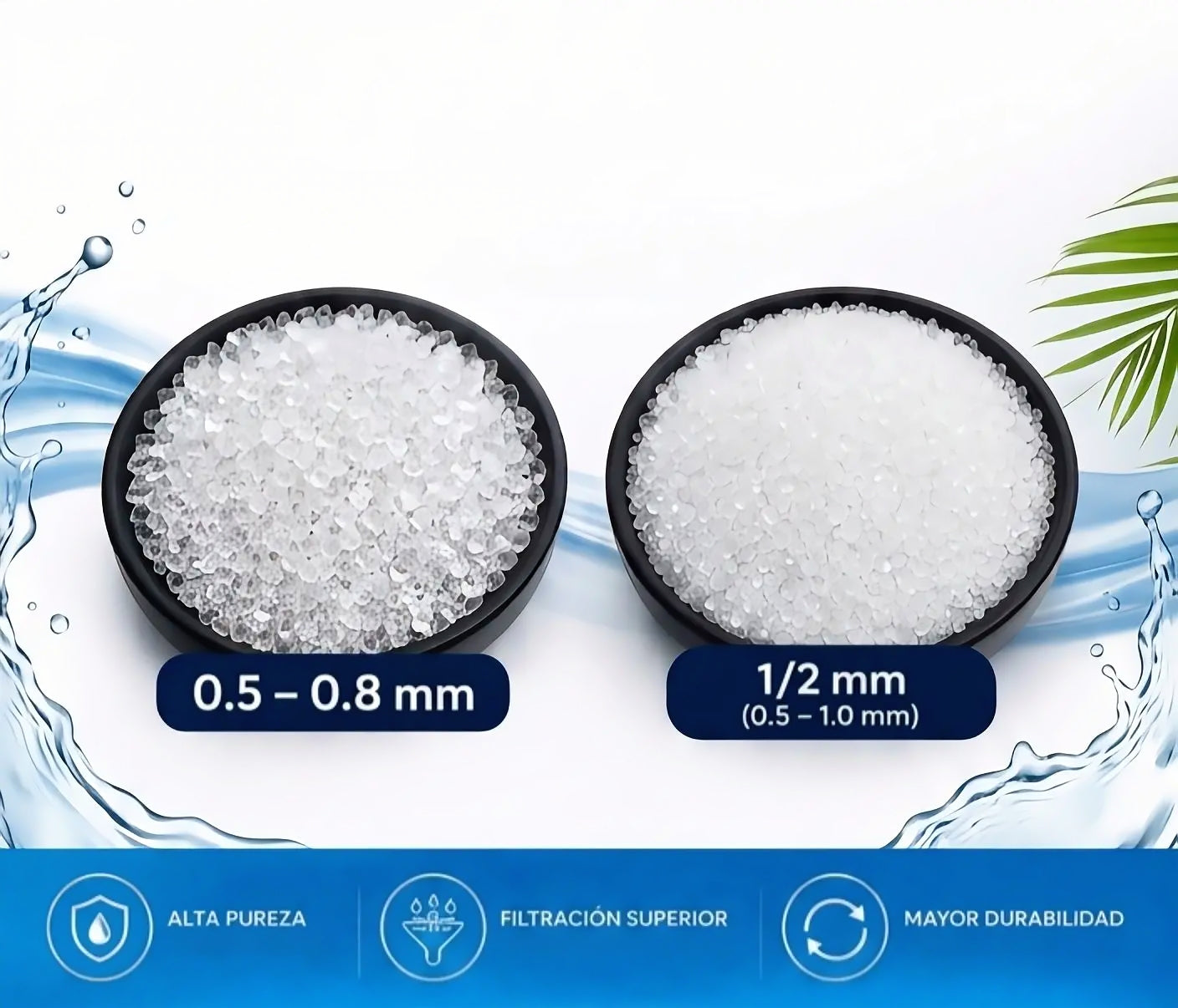 Vidrio Filtrante Premium para Filtros de Piscina - Bolsa 25kg