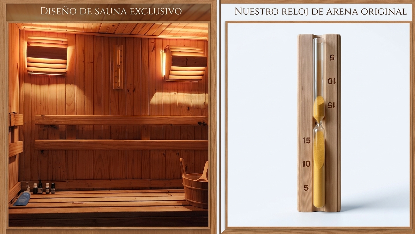 Reloj de Arena Reversible para Sauna